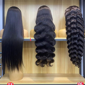 Парик из необработанных индийских волос <span class=keywords><strong>HD</strong></span>, парик из натуральных волос, выровненный 100% с кутикулой, полный парик из натуральных волос, парик из натуральных волос на фронтальной сетке для чернокожих женщин - Product Image 1