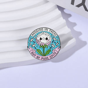Pin Decorativo con Frase de Humor Caprichoso, Estilo Grumpy Dandelion, para Amantes del Humor, Regalo para Mochila o Ropa - Product Image 2