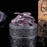 Coffret à bijoux miniature en résine, décoratif et personnalisé, en forme de dragon, pour la maison.