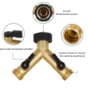Garden Hydraulic <strong>Pipe</strong> <strong>Hose</strong> Connector 2 Way <strong>Splitter</strong> for Lawn - Product Image 3