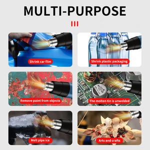 Temperatura variable ajustable BAJA/ALTA Velocidad <span class=keywords><strong>de</strong></span> flujo <span class=keywords><strong>de</strong></span> aire Potencia <span class=keywords><strong>2000</strong></span> vatios <span class=keywords><strong>Pistola</strong></span> <span class=keywords><strong>de</strong></span> <span class=keywords><strong>calor</strong></span> <span class=keywords><strong>Pistola</strong></span> <span class=keywords><strong>de</strong></span> aire caliente con pantalla digital LCD - Product Image 6