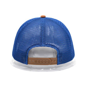 नीले भूरे रंग की कस्टम कढ़ाई एक फ्रेम sides जाल ट्रक टोपी - Product Image 3