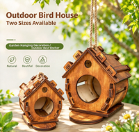 Nouvelle Arrivée Décoration de Jardin Extérieur Maison Suspendue en Bois Massif pour Oiseaux Cage à Perroquets & Boîte de Reproduction