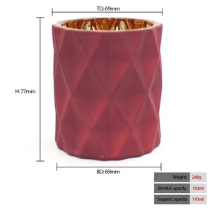 Barattolo in Vetro Satinato LANGXU da 6oz con Design a Specchio, Piccola Capacità, Colori Opachi per Candele Artigianali - Product Image 2