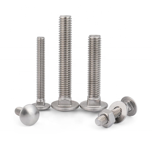 Perno de Carrocería Hexagonal con Brida, Rosca Métrica Gruesa, Acero al Carbono Galvanizado, DIN603, Cabeza Redonda, Cuello Cuadrado, Fijación para Maquinaria - Product Image 2