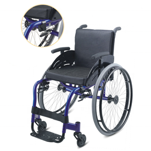 פעיל כיסא גלגלים מתקפל נייד קל במיוחד סגסוגת אלומיניום שחרור מהיר דיבר אחורי גלגל נוקשה סופר אור גלגל - Product Image 2