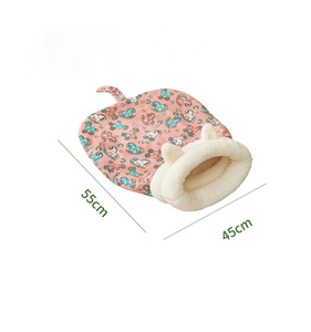 Fabricante caliente invierno cálido semi cerrado saco de dormir para mascotas suave cómoda cama para dormir para gatos polar cálido gato cueva para mascotas pequeñas - Product Image 5