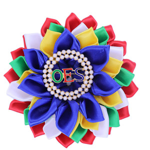 Nhà Máy Bán buôn thả vận chuyển satin Ribbon thứ tự của các ngôi sao đông <span class=keywords><strong>Corsage</strong></span> trắng ngọc trai dát oes đồ trang sức hoa Trâm <span class=keywords><strong>Pin</strong></span> - Product Image 3
