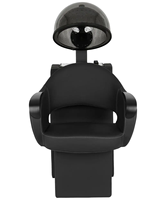 Sillones de peluquería con secador de pelo para barberías, máquina secadora de pelo negra para salón con silla, sillón con secador de pelo
