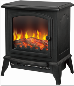 Chimenea Eléctrica Independiente con Efecto de Llama Realista, Calentador Infrarrojo de 1500W, Control Termostático para Sala de Estar - Product Image 4