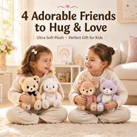 Jouets en peluche mignons d'animaux EPT, ours, lapin, cerf, chat, animaux en peluche doux, poupées câlines, cadeaux d'anniversaire et de Noël pour enfants