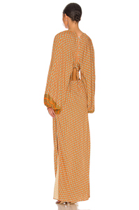 Oem Tùy Chỉnh Thời Trang Cao Mùa Hè Maxi Lụa Ăn Mặc Cho Phụ Nữ Sexy Off-Shoulder Backless Bohemia Phong Cách Cho Câu Lạc Bộ Đêm Ngày Lễ Bãi Biển - Product Image 3