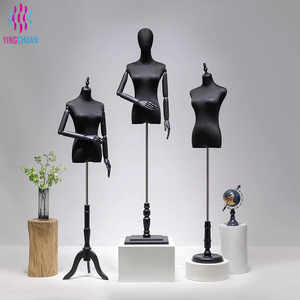 <span class=keywords><strong>Mannequin</strong></span> de <span class=keywords><strong>couture</strong></span> pour femme, buste avec tête, en mousse et tissu, pose debout, pour présentation de vêtements - Product Image 1
