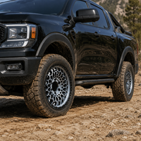 Jantes en alliage d'aluminium AL 17 pouces Flow Form pour tout-terrain 6x139.7 6*114.3 noires pour Bronco Wrangler Raptor Land Cruiser