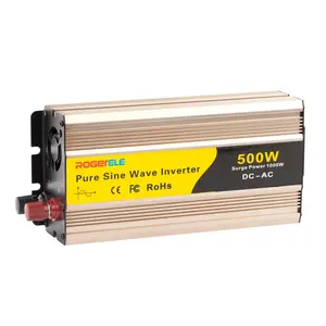 Onduleur sinusoïdal 500w de haute qualité dc 12V 24V à ac 220V 230V onduleur électrique