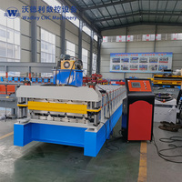 Machine de formage à rouleaux pour panneaux de tuiles en acier trapézoïdal à double couche TR4 TR5 pour toiture et mur, épaisseur 0,3-0,8 mm, largeur 1000 mm
