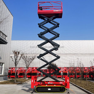CE Certified 18m Crawler <b>Mobile</b> Scissor Lift Table Hydraulic Lift Cylinders Steel Construction Articulated Lift New <b>AC</b> Source - Product Image 4