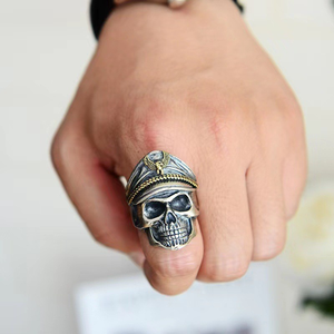 2025 hommes alliage bague barbu capitaine crâne <span class=keywords><strong>Viking</strong></span> soldat <span class=keywords><strong>anneau</strong></span> bijoux de mode pour cadeau - Product Image 3