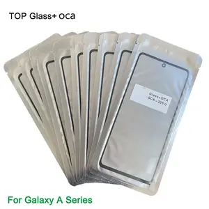 סיטונאי חזית זכוכית עדשה עם OCA דבק לסמסונג גלקסי A10 A20 A30 A40 A50 A70 A80 A90 A10S A20S זכוכית עם Oca