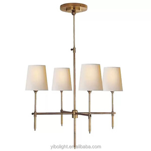 Lampadario <span class=keywords><strong>in</strong></span> Stile Nordico con Paralume <span class=keywords><strong>in</strong></span> Lino e Metallo Nero, per Camera da Letto e Soggiorno, Decorazione per Soffitti Alti, Lampadario <span class=keywords><strong>in</strong></span> Metallo Nero e Bronzo - Product Image 2