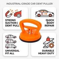 Outil manuel universel portable pour la réparation des bosses de voiture, en ABS noir/orange, robuste