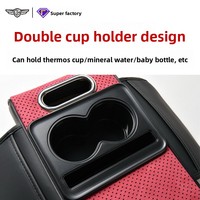 Rehausseur d'accoudoir de voiture en cuir suédé avec porte-boîte à mouchoirs, sac de rangement multifonctionnel pour console centrale, de Hebei