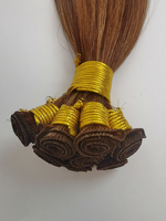 Extensions de cheveux russes bruns vierges Remy Premium 100% Micro trame attachée à la main dans la trame invisible à Double tirage de style Yaki