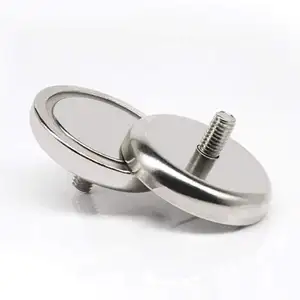 External Screw Mounting Strong Magnet Ndfeb Pot Magnetic Fastener Round Base M3/M4/M6/M8 Neodymium Pot Magnet With Thread Bolt