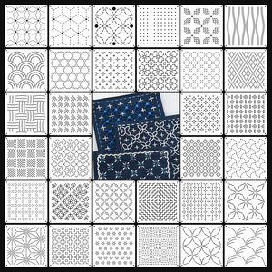 Plantilla <span class=keywords><strong>de</strong></span> Patrón Geométrico Sashiko <span class=keywords><strong>de</strong></span> 4.7 Pulgadas para Dibujar Líneas, Plantillas <span class=keywords><strong>de</strong></span> Acolchado para Coser, Acolchado a Mano y Bordado - Product Image 1