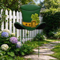 Décorations de jardin en métal anti-décoloration pour la fête de la Saint-Patrick, pour véranda et jardin, affichage saisonnier