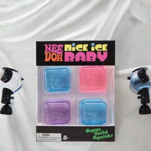 Juguete Antiestrés de TPR de 12 cm, Cuatro Colores, Cubo de Hielo Cuadrado, Juguete Sensorial Suave para Niñas de 0 a 24 Meses - Product Image 3