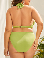 Marque privée en gros personnalisé Push up Underwire Bikini ensemble taille haute maillot de bain femmes grande taille maillots de bain