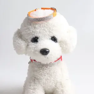 Collar de Lujo para Mascotas Qbellpet con Pedrería, Joyería de Cristal, Collar de Cuero PU para Perros y Gatos, Brillante con Diamantes y Campana para Mascotas Pequeñas - Product Image 2