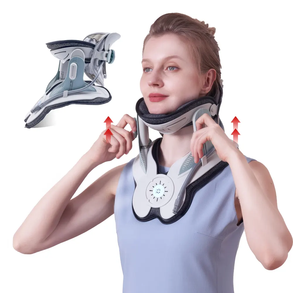 Producto más vendido equipo de fisioterapia alivio del dolor de cuello Collar cervical médico inflable tracción cuello ortopédico