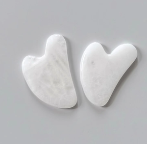 Raspador de Gua Sha de Jade Blanco, - Product Image 1