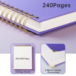 Wholesale Custom A4 A5 Coil Spiral Notebook with Pen Sleeve Office Loose-leaf BookThickened Horizontal Line Student <strong>Notepad</strong> - Product Image 6