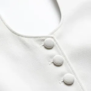 Ensemble tailleur trois pièces pour <span class=keywords><strong>femme</strong></span> : Blazer à col carré, pantalon large et bandeau – Élégant, luxueux, moderne, idéal pour le bureau et les occasions formelles – Jinyuan - Product Image 2
