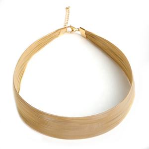 <span class=keywords><strong>Collier</strong></span> en <span class=keywords><strong>maille</strong></span> large en acier inoxydable, <span class=keywords><strong>collier</strong></span> ras du cou en <span class=keywords><strong>maille</strong></span> longue plaqué or 18 carats, nouvelle collection 2023 - Product Image 3