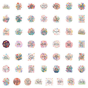 50 Uds. Durable impermeable flor creativa frases de incentivo pegatinas de grafiti <span class=keywords><strong>para</strong></span> <span class=keywords><strong>taza</strong></span> de agua <span class=keywords><strong>para</strong></span> ordenador dibujos animados decorativos - Product Image 6