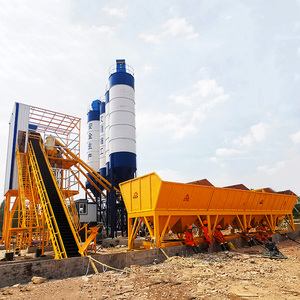 Komple set 2m 3 beton mikser makinesi HZS120 harmanlama santrali bant konveyör tipi 120m 3/h hazır karışım beton karıştırma tesisi fiyatı - Product Image 1