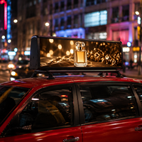 Écran LED pour publicité automobile, taxi, affichage LED double face, écran de toit de voiture P2.5 pour la publicité