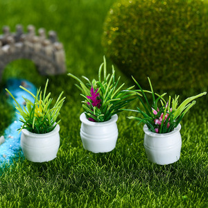 Plantes en pot miniatures simulées, 3-5 cm, en résine, décoration de bureau intérieure, micro-paysages, ensemble de 7 - Product Image 2