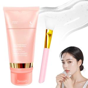 0728 Crema de Noche Coreana con Colágeno y Brocha, Antienvejecimiento, Antiarrugas, Reafirmante, para Iluminar y Reafirmar la Piel - Product Image 2