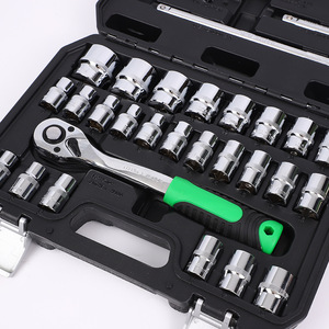 <b>Socket</b> Wrench Set 32 Piece Chrome Plated Hex Automotive Repair Tools - Product Image 3