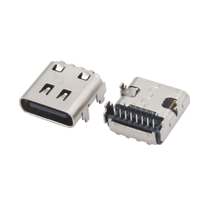 ช่องเสียบ USB 3.1 Type C แบบตัวเมีย 24 พิน โลหะชุบนิกเกิล ขั้วต่อ USB - Product Image 1