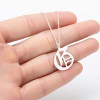 Colliers pendentifs initiaux personnalisés en acier inoxydable avec lettres gothiques anciennes anglaises, style punk hip-hop délicat, chaîne tendance, cadeau