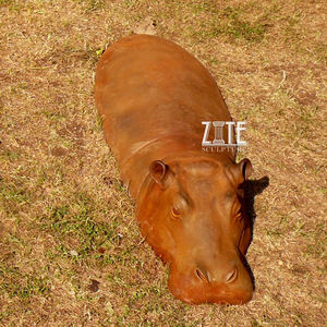 Garten dekoration im Freien Skulptur Messing Bronze <span class=keywords><strong>Hippo</strong></span> Statue - Product Image 1