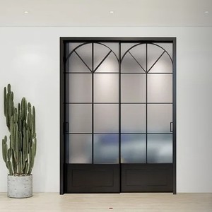 Puerta Corredera de Estilo Francés Jcx, de Aleación de Aluminio con Vidrio Ultra Transparente, para Interiores, Baño, Cocina, Balcón - Product Image 4