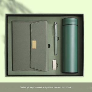 Luxury A5 Notebook Set Hardcover PU Business Journal with Pen Thermos <b>Cup</b> & Gift Box Graduation Promotion - Product Image 4