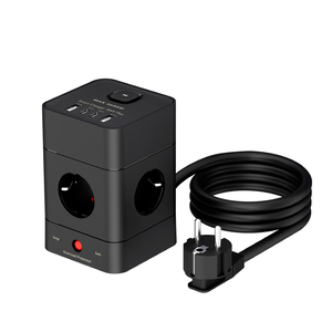 Mini tour de multiprise avec ports type-c et USB-A 4 prises ca carte de protection contre les surtensions avec rallonge de 1.8 mètres - Product Image 2